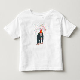 Camiseta Macacos-chimpanzé festejando animais com festa