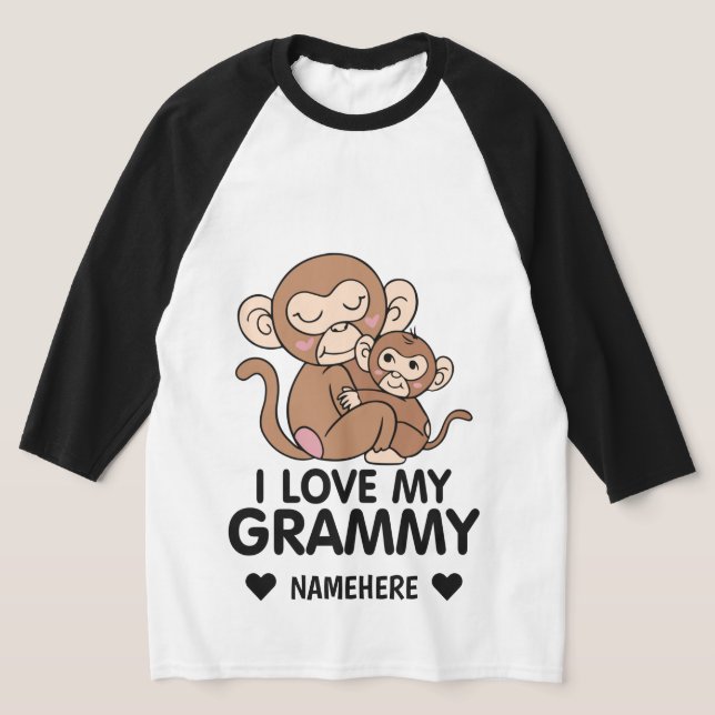 Camiseta MACACOS Eu adoro o meu Grammy (Postura )
