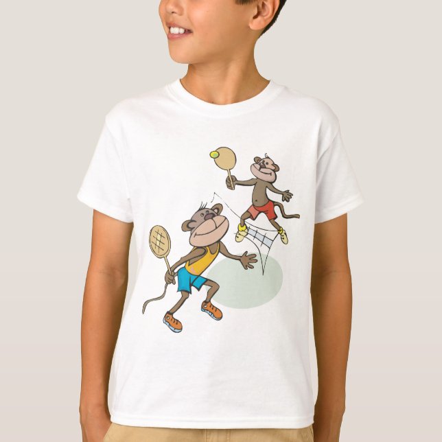 Camiseta Macacos Jogando Tênis (Frente)