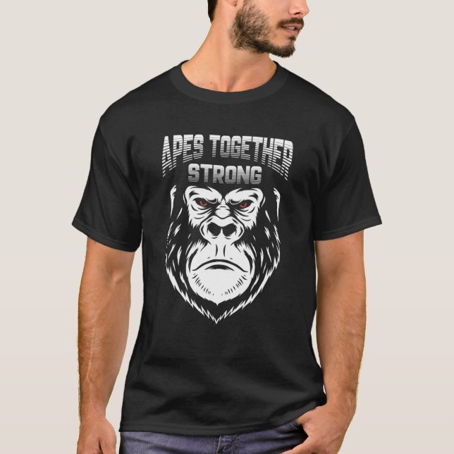 Camiseta Macacos Juntos Fortes E Engraçados (Frente)