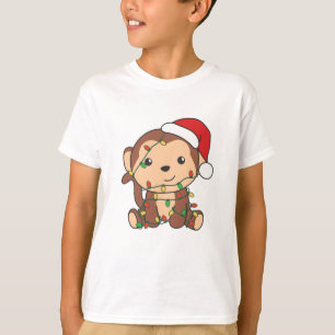 Camiseta Macacos Macacos Macacos De Inverno De Natal