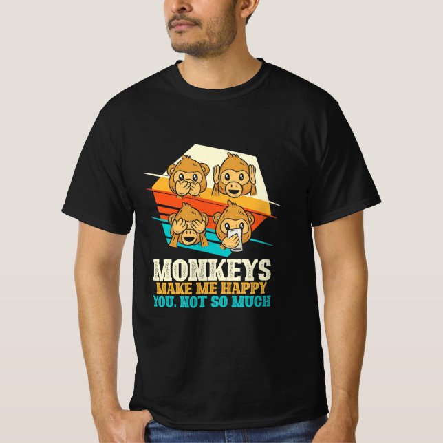 Camiseta Macacos Me Fazem Feliz (Frente)