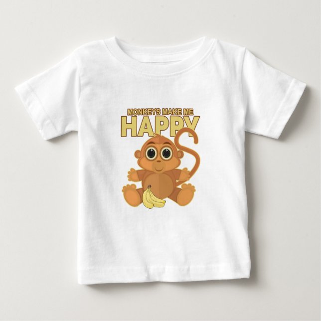 Camiseta Macacos Me Fazem Feliz (Frente)