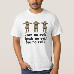 Camiseta Macacos que Não Ouvem o Mal