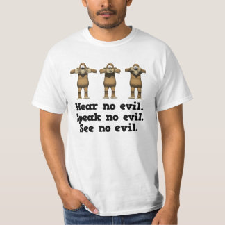 Camiseta Macacos que Não Ouvem o Mal