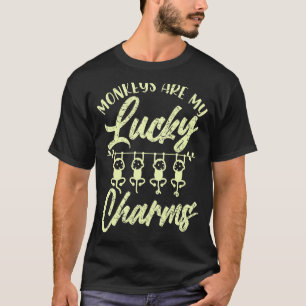 Camiseta Macacos São Meu Animal De Charme Sortudo