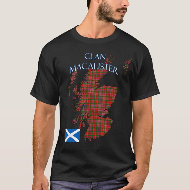 Camiseta MacAlister Scottish Clan Tartan Scotland (Frente)