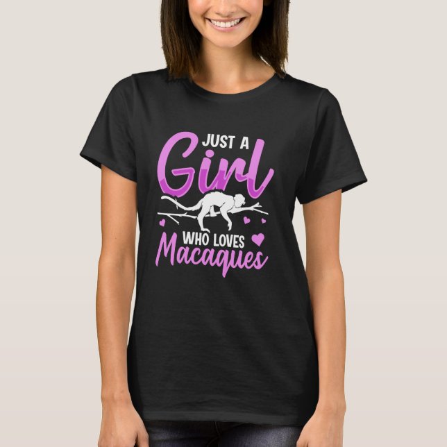 Camiseta Macaque Japonês Design para um Macaque Exper (Frente)