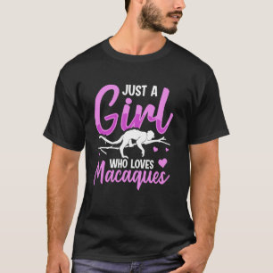 Camiseta Macaque Japonês Design para um Macaque Exper