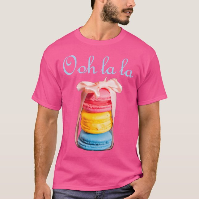 Camiseta Macaron Amava Cookie Francês Macaroons Baker Baker (Frente)