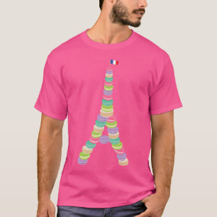Camiseta Macaron Eiffel Torre Torre Francesa Macaroon Paris
