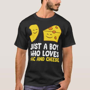 Camiseta Macaroni Cheese Apenas Um Menino Que Ama Mac E Che