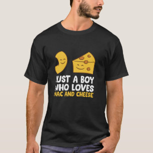 Camiseta Macaroni e queijo é só um rapaz que ama Mac e C