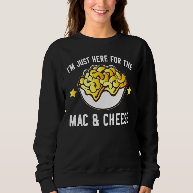 Camiseta Macaroni e queijo, estou aqui só para Mac e Che (Frente)