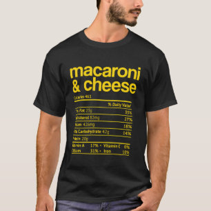 Camiseta Macaroni E Queijo Nutrição Fato De Ação De Graças 