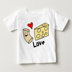 Camiseta Macaroni Loves Cheese, Heart Girl/Boy Funny Cute