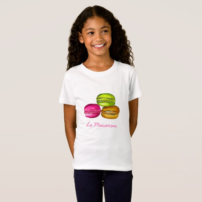 Camiseta Macarons Coloridos, a aquarela e a arte funky (Frente Completa)