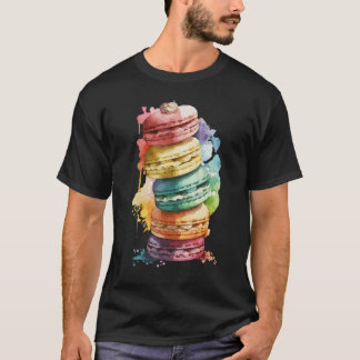 Camiseta Macarons Frances Cookies Doce Pastel Floral Maca