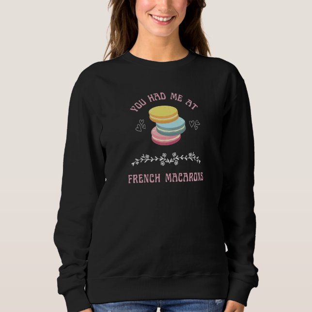 Camiseta Macarons Franceses Bolo Sobremesa Biscoito Comida  (Frente)