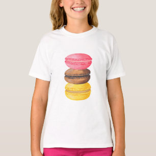 Camiseta Macaroons da aguarela dos doces da ilustração de