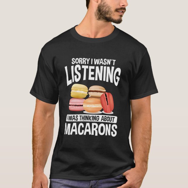 Camiseta Macaroons Macarron Cake French Baked Cookie Macaro (Frente)