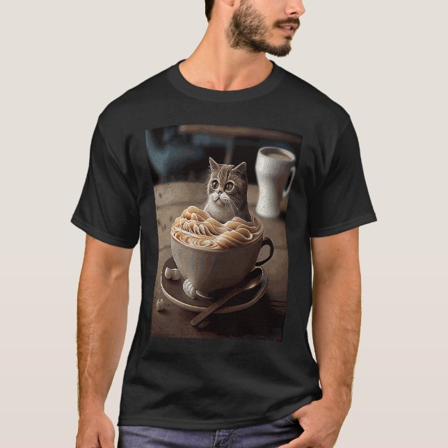 Camiseta Macarrão de Café de Gato (Frente)