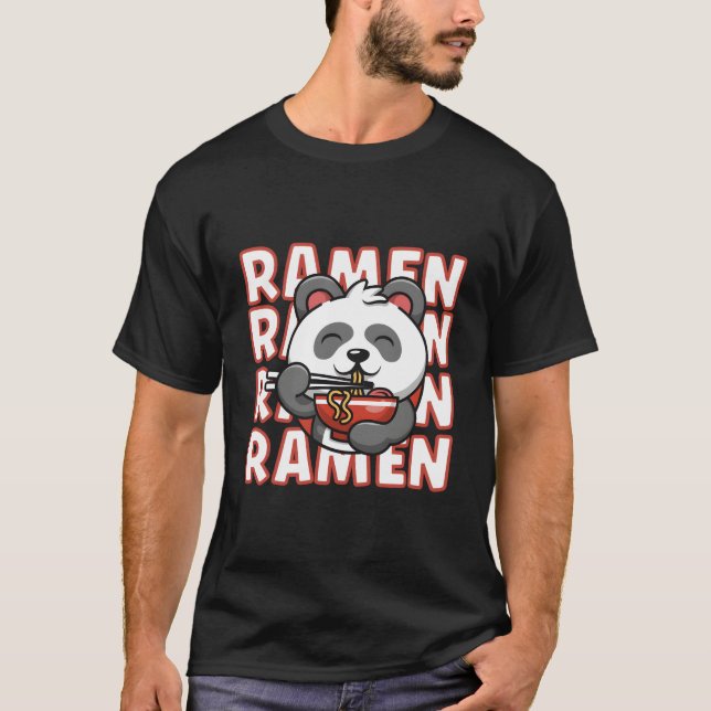 Camiseta Macarrão Panda Ra Kawaii Anime Urso Panda (Frente)