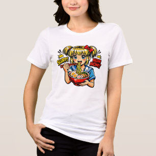 Camiseta Macarrão Ramen Garota Anime Slurp Nom