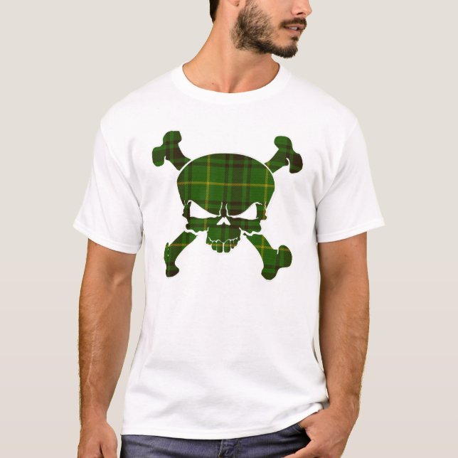 Camiseta MacArthur Tartan Skull Sem Banner (Frente)