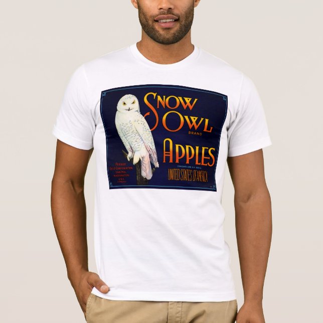 Camiseta Maçãs de Coruja de Neve (Frente)