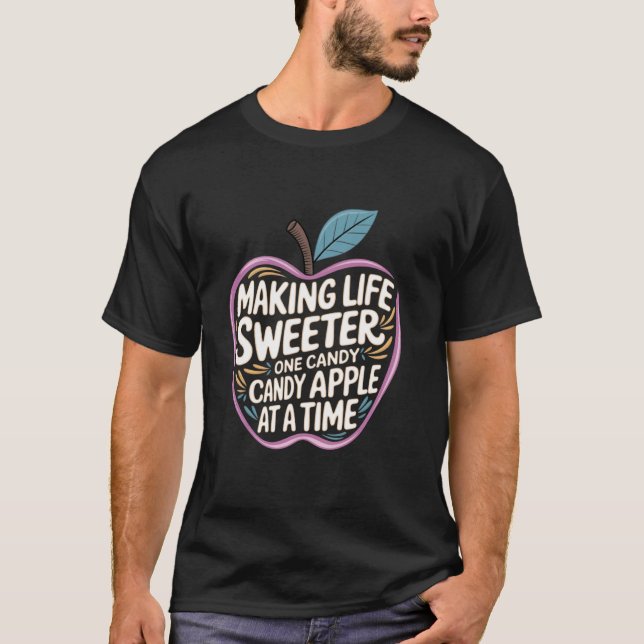 Camiseta Maçãs Doce Fazendo a Vida Mais Doce Uma Maçã Doce  (Frente)