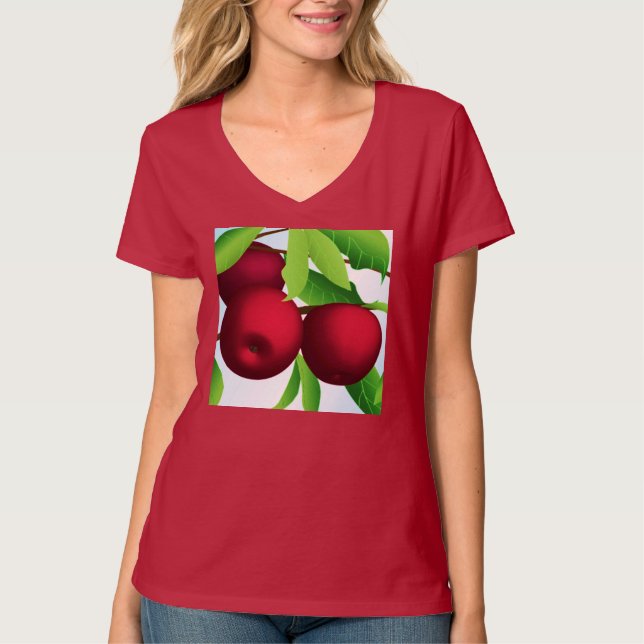 Camiseta "Maçãs em um Galho" (Frente)