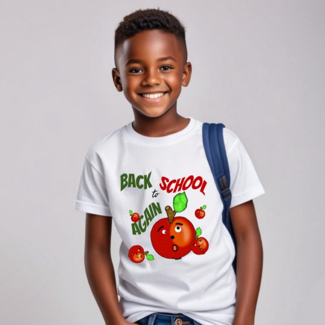 Camiseta Maçãs engraçadas de volta à escola (Criador carregado)