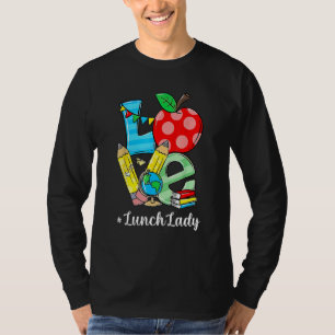 Camiseta Maçãs Love Lunch Lady de Volta à Escola Professor