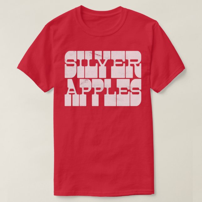 Camiseta Maçãs prateadas (Frente do Design)