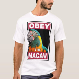 Camiseta Macaw Azul Funny Throated - Arte de Aves