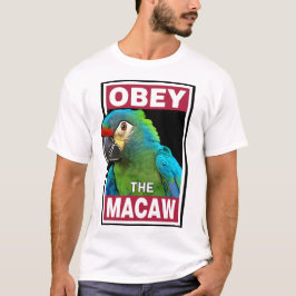 Camiseta Macaw Azul Funny Wingaw - Arte de Aves
