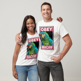 Camiseta Macaw Azul Funny Wingaw - Arte de Aves
