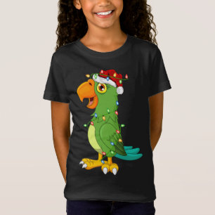 Camiseta Macaw Bird Lover Xmas Santa Hat Macaw