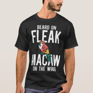 Camiseta Macaw Bird Parrot Beard no Fleek Macaw na Ala
