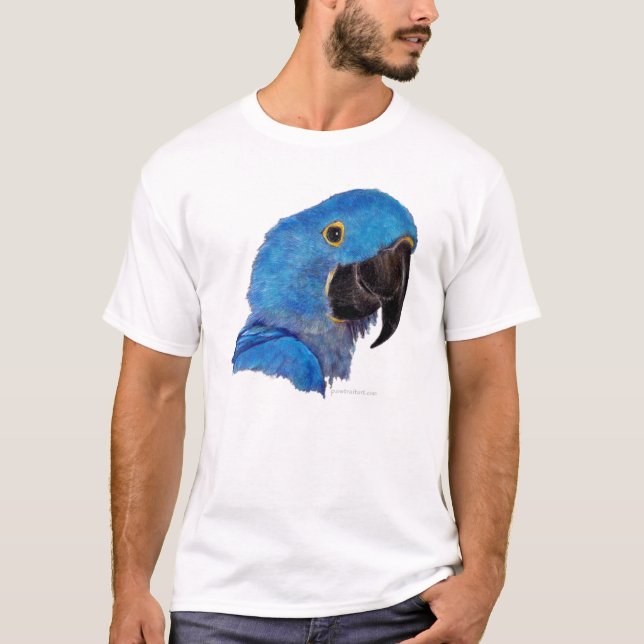 Camiseta Macaw do jacinto (design escuro) (Frente)