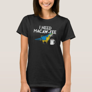 Camiseta Macaw E Café Engraçados, Macaw, Dono De Mata-Aranh