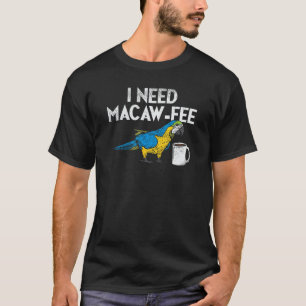 Camiseta Macaw E Café Engraçados, Macaw, Dono De Mata-Aranh