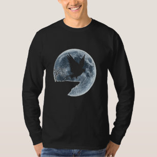 Camiseta Macaw Halloween Costume Moon Silhouette Creepy
