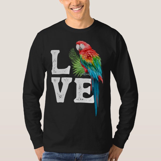 Camiseta Macaw   Parrot Owner Tee Parrot Artwork (Frente)