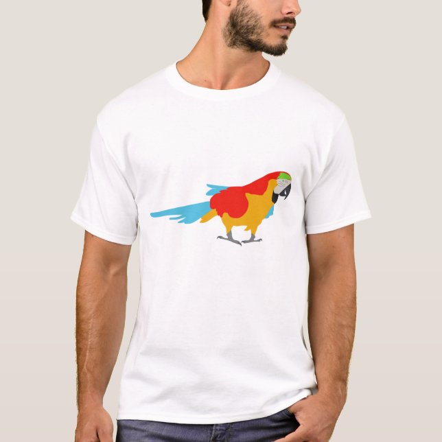 Camiseta Macaw tropical colorido (Frente)