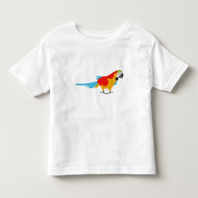 Camiseta Macaw tropical colorido (Frente)