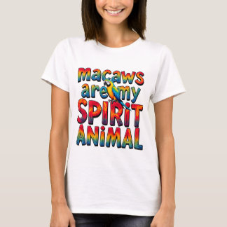 Camiseta Macaws são o meu espírito de mulher animal