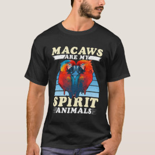 Camiseta Macaws São Os Meus Animais Espirituosos, Macaw Par