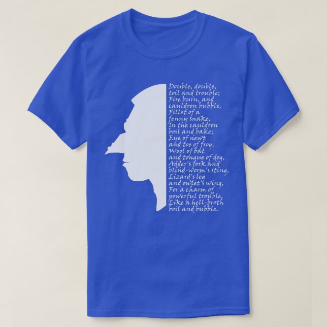 Camiseta Macbeth da Bruxa Dupla e da Bruxa Problemas (Frente do Design)